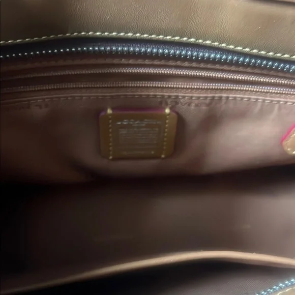 Coach Tan Leather Satchel with Classic Design - Picture 5 of 8